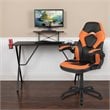 Flash Furniture 2 Piece Gaming Desk Set with Monitor Stand in Black and Orange
