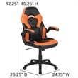 Flash Furniture 2 Piece Gaming Desk Set with Monitor Stand in Black and Orange