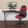 Flash Furniture 2 Piece Gaming Desk Set with Monitor Stand in Black and Red
