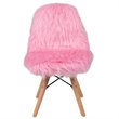 Flash Furniture Shaggy Dog Kids Playroom Chair in Light Pink
