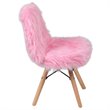 Flash Furniture Shaggy Dog Kids Playroom Chair in Light Pink