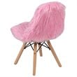 Flash Furniture Shaggy Dog Kids Playroom Chair in Light Pink
