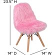 Flash Furniture Shaggy Dog Kids Playroom Chair in Light Pink