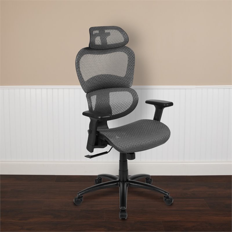 Flash Furniture High Back Ergonomic Mesh Office Swivel Chair in Gray