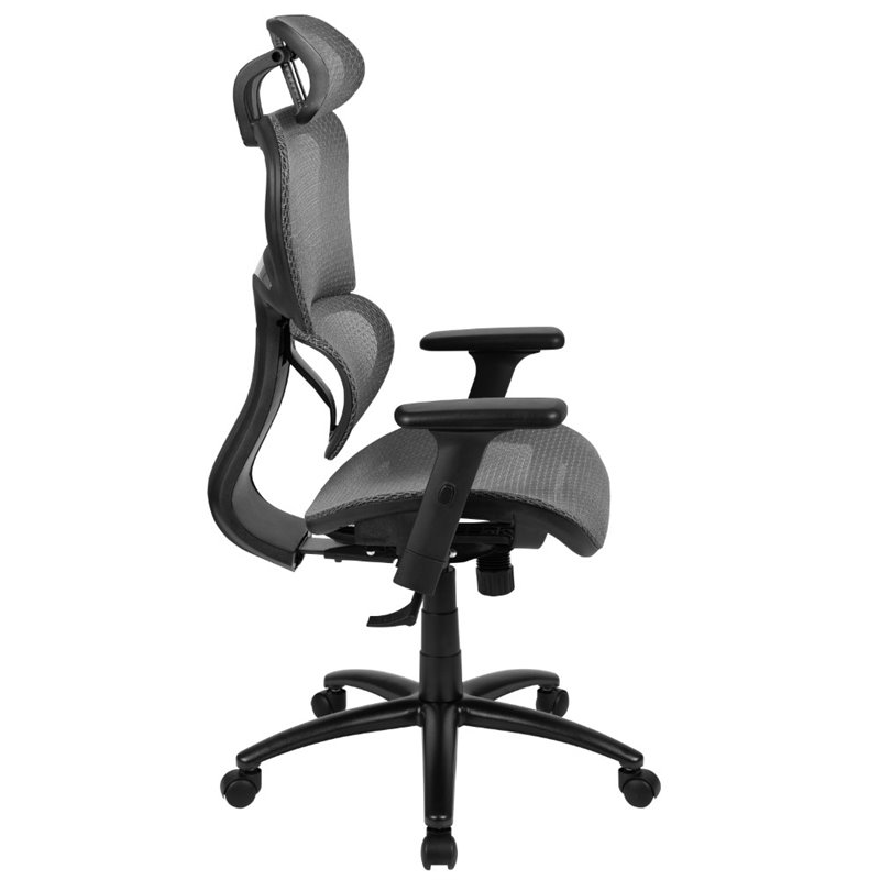 Flash Furniture High Back Ergonomic Mesh Office Swivel Chair in Gray