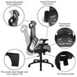 Flash Furniture High Back Ergonomic Mesh Office Swivel Chair in Gray