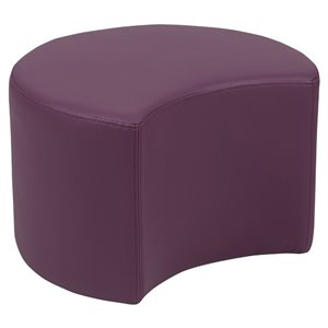 flash furniture soft vinyl collaborative moon classroom chair in purple