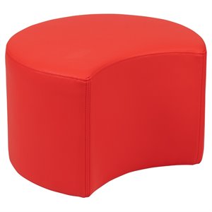 flash furniture soft vinyl collaborative moon classroom chair in red