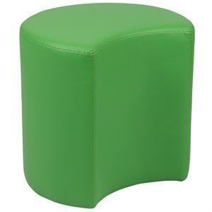Flash Furniture 18&quot Soft Vinyl Collaborative Moon Classroom Chair in Green