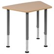 Flash Furniture Hexagonal Collaborative Adjustable Student Desk in Natural