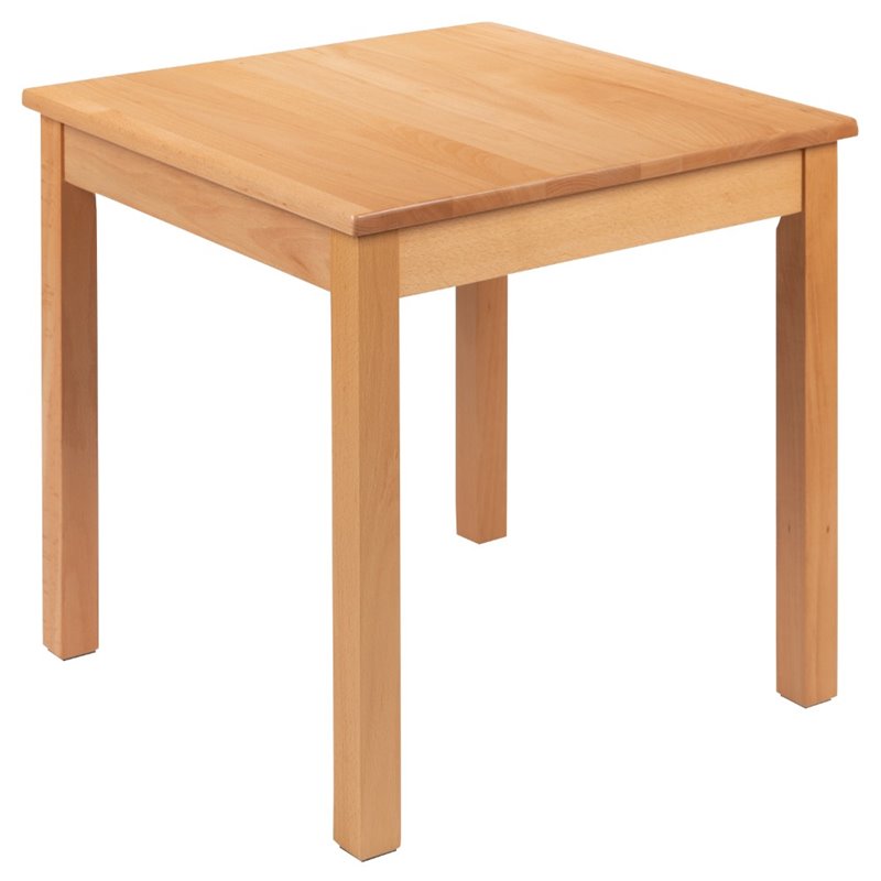 Flash Furniture 3 Piece Solid Wood Kids Table and Chair Set in Natural