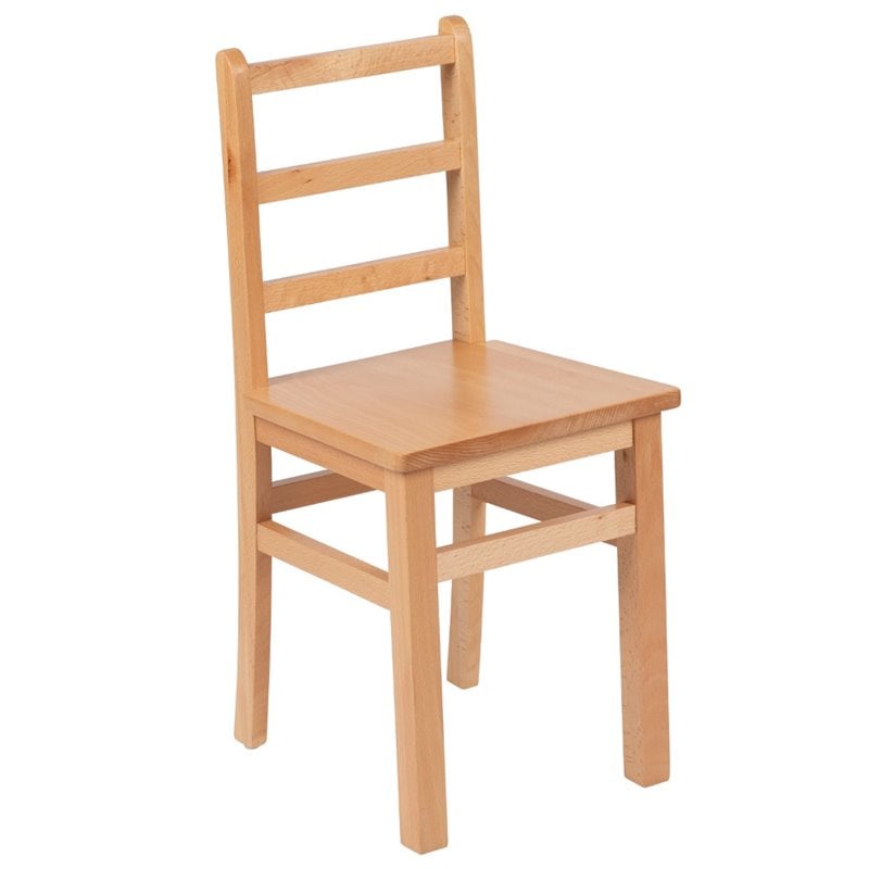 Flash Furniture 3 Piece Solid Wood Kids Table and Chair Set in Natural