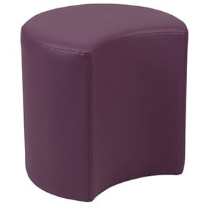 Flash Furniture 18&quot Soft Vinyl Collaborative Moon Classroom Chair in Purple