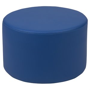 flash furniture soft vinyl collaborative circle classroom chair in blue