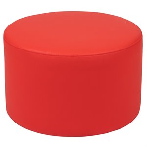 flash furniture soft vinyl collaborative circle classroom chair in red