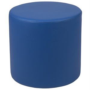 Flash Furniture 18&quot Soft Vinyl Collaborative Circle Classroom Chair in Blue