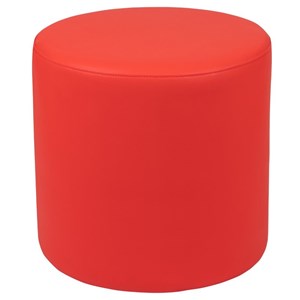 Flash Furniture 18&quot Soft Vinyl Collaborative Circle Classroom Chair in Red