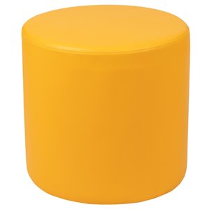 flash furniture soft vinyl collaborative circle classroom chair in yellow