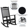 Flash Furniture Winston All-Weather Patio Rocking Chair in Black (Set of 2)