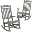 Flash Furniture Winston All-Weather Patio Rocking Chair in Gray (Set of 2)