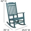 Flash Furniture Winston All-Weather Patio Rocking Chair in Teal (Set of 2)