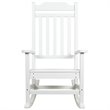 Flash Furniture Winston All-Weather Patio Rocking Chair in White (Set of 2)