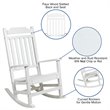 Flash Furniture Winston All-Weather Patio Rocking Chair in White (Set of 2)
