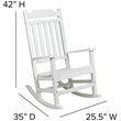 Flash Furniture Winston All-Weather Patio Rocking Chair in White (Set of 2)