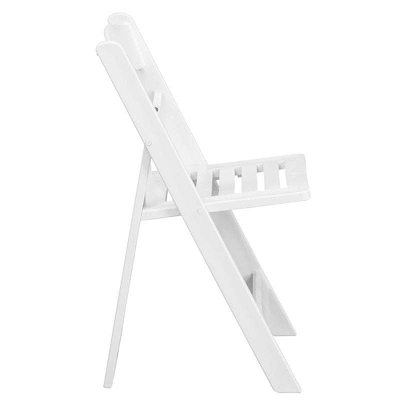 Flash Furniture Hercules Resin Folding Chair in White (Set of 2)