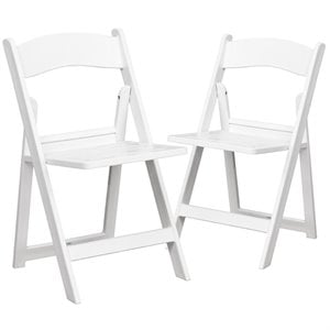 flash furniture hercules resin folding chair in white (set of 2)
