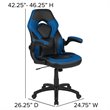 Flash Furniture Gaming Desk and Racing Swivel Chair Set in Black and Blue