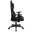 Flash Furniture X20 Leather Racing Reclining Gaming Chair in Black and Gray
