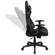 Flash Furniture X20 Leather Racing Reclining Gaming Chair in Black and Gray