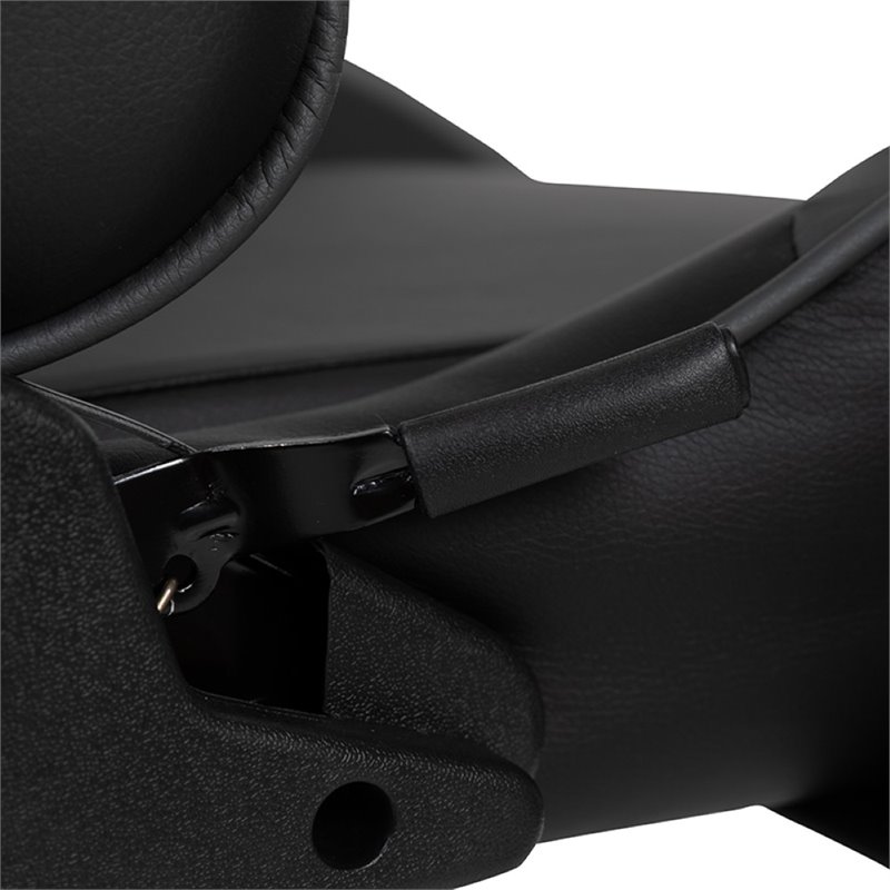 Flash Furniture X20 Leather Racing Reclining Gaming Chair in Black and Gray