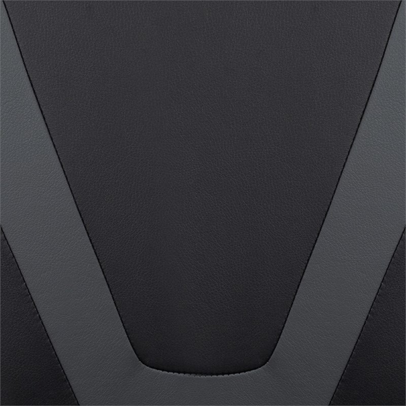 Flash Furniture X20 Leather Racing Reclining Gaming Chair in Black and Gray