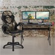Flash Furniture Gaming Desk and Racing Swivel Chair Set in Black and Camouflage