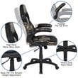 Flash Furniture Gaming Desk and Racing Swivel Chair Set in Black and Camouflage