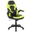 Flash Furniture Gaming Desk and Racing Swivel Chair Set in Black and Green