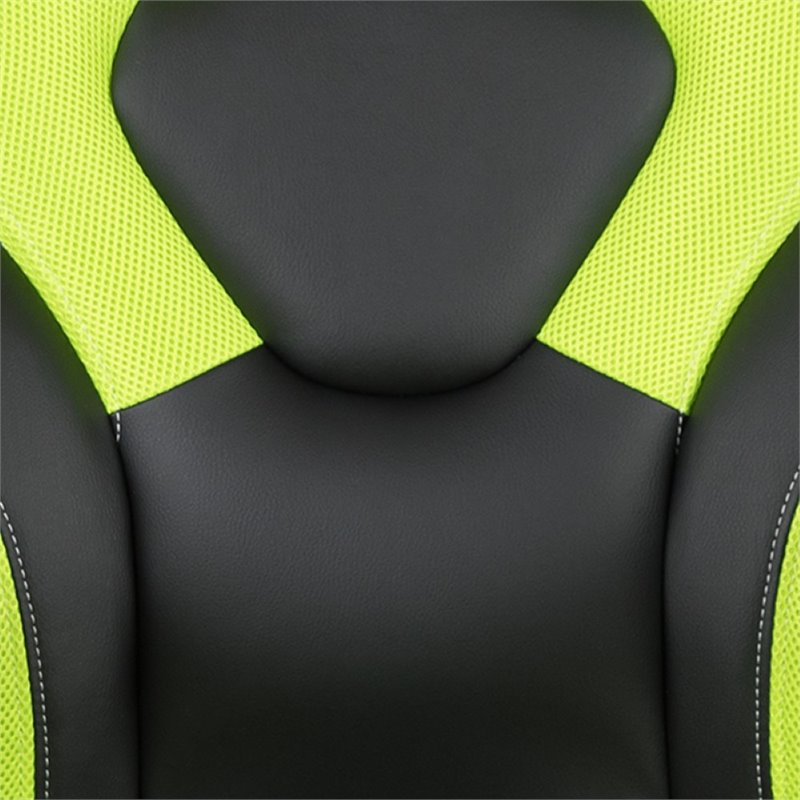 Flash Furniture Gaming Desk and Racing Swivel Chair Set in Black and Green
