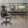 Flash Furniture Gaming Desk and Racing Swivel Chair Set in Black and Gray