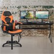 Flash Furniture Gaming Desk and Racing Swivel Chair Set in Black and Orange
