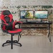 Flash Furniture Gaming Desk and Racing Swivel Chair Set in Black and Red