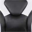Flash Furniture Gaming Desk and Racing Swivel Chair Set in Black and White