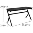 Flash Furniture Gaming Desk and Racing Swivel Chair Set in Black and White