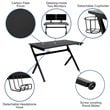 Flash Furniture Gaming Desk and Racing Swivel Chair Set in Black and Red