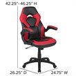 Flash Furniture Gaming Desk and Racing Swivel Chair Set in Black and Red