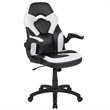 Flash Furniture Gaming Desk and Racing Swivel Chair Set in Black and White