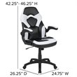 Flash Furniture Gaming Desk and Racing Swivel Chair Set in Black and White