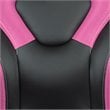 Flash Furniture Gaming Desk and Racing Swivel Chair Set in Black and Pink
