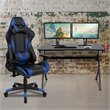 Flash Furniture Gaming Desk and Racing Reclining Chair Set in Black and Blue